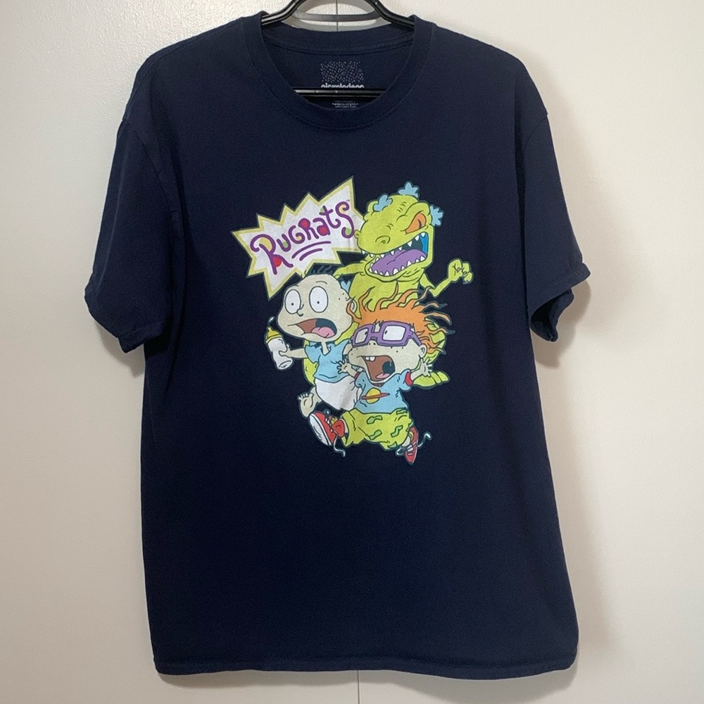 Nickelodeon Rugrats Navy Blue Graphic T-shirt Size Large